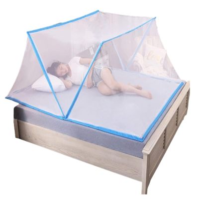 Mosquito Net Ultralight Folding Net Camping Portable Travel Home Anti Mosquito Tent Foldable Mosquito Net,Blue,190 * 135 * 80cm