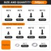 340pcs RC Screw Kit Screws Assortment Kit-M3 Hex Screws 6mm-12mm w/Screw Tray 17mm Hex Wrench, Universal for Traxxas Axial Redcat HSP HPI Arrma 1/5 1/8 1/10 1/12 RC Cars Trucks Crawler view 2