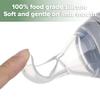 Haakaa Silicone Baby Food Dispensing Spoon Feeder 4oz - Infant Squeeze Cereal Feeder, Baby Fresh Food Feeder, Feed Bottle for Puree, Solid Baby Food, BPA Free, 4m+ Babies  Peach view 3