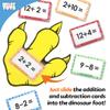 Dino Stomp Addition & Subtraction Flashcards  Math Games and Toys for Kids Ages 5-7 view 3