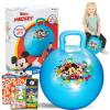 Disney Mickey Mouse Hopper Ball for Kids - Bundle with 15 Inch Mickey Bouncy Ball with Handle, Stickers, and More (Mickey Mouse Outdoor Toys) view 1