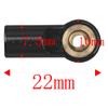 10Pcs ShareGoo M3 Tie Rod End Ball Head Holder Link 3mm Thread Ball Joint Compatible with Tamiya Redcat HSP Traxxas Axial SCX10 1/10 RC Car Truck Boat DIY Robot Airplane,L22mm (Black) view 2