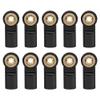 10Pcs ShareGoo M3 Tie Rod End Ball Head Holder Link 3mm Thread Ball Joint Compatible with Tamiya Redcat HSP Traxxas Axial SCX10 1/10 RC Car Truck Boat DIY Robot Airplane,L22mm (Black) view 4