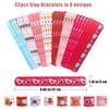 FOIMAS Valentine's Day Slap Bracelet Set,32pcs Animal Heart Snap Bracelet Wristband and 36pcs Gift Cards for Kids School Classroom Gift Exchange Party Favor Supply view 2