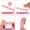 FOIMAS Valentine's Day Slap Bracelet Set,32pcs Animal Heart Snap Bracelet Wristband and 36pcs Gift Cards for Kids School Classroom Gift Exchange Party Favor Supply view 4