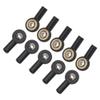 10Pack ShareGoo Metal M2 Ball Head Holder,M2.0 Tie Rod End Ball Joint Linkage Ball Head Bracket Compatible with HSP Tamiya Mini 4WD RC Car Model Boat (Black) view 4
