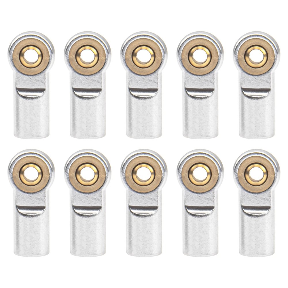 10Pcs ShareGoo M3 Tie Rod End Ball Head Holder Link 3mm Thread Ball Joint Compatible with Tamiya Redcat HSP Traxxas Axial SCX10 1/10 RC Car Truck Boat DIY Robot Airplane,L22mm (Silver)