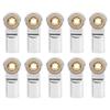 10Pcs ShareGoo M3 Tie Rod End Ball Head Holder Link 3mm Thread Ball Joint Compatible with Tamiya Redcat HSP Traxxas Axial SCX10 1/10 RC Car Truck Boat DIY Robot Airplane,L22mm (Silver) view 1