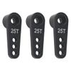 3Pcs ShareGoo Metal 25T Servo Horn 25 Teeth Steering Arm Compatible with Futaba Savox Power HD HSP Servos Motor Compatible with Wltoys Himoto Redcat Traxxas Axial 1/8 1/10 RC Car Truck (Black) view 1