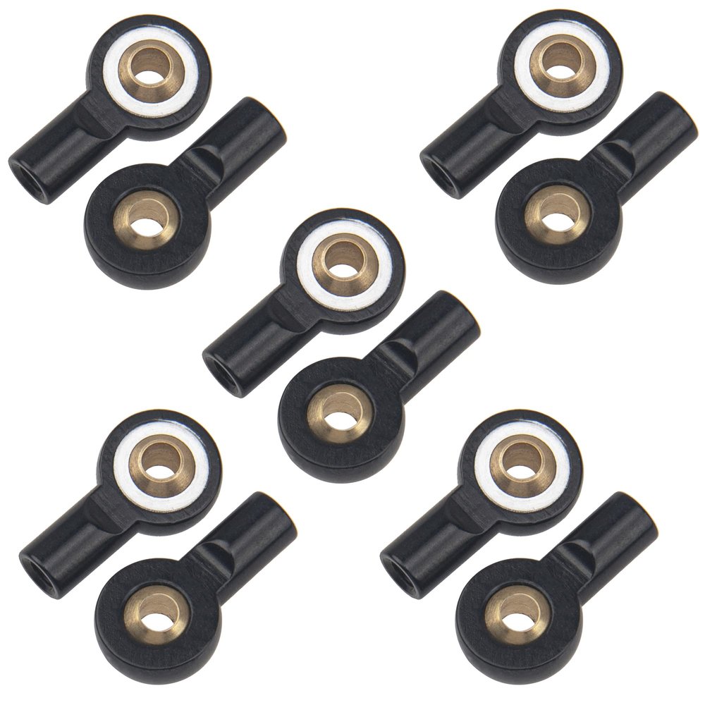 10Pcs ShareGoo M3 Tie Rod End Ball Head Holder Link 3mm Thread Ball Joint Compatible with Redcat HSP Traxxas Axial 1/10 RC Car Truck Boat DIY Robot Airplane,L18mm