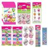 Unique Shopkins Birthday Party Supplies Favor Bundle Pack includes 8 Loot Bags, 8 BounceBalls, 8 RubberBracelets, 8Pencils, 24Tattoos, 1 Dinosaur Sticker Sheet view 1