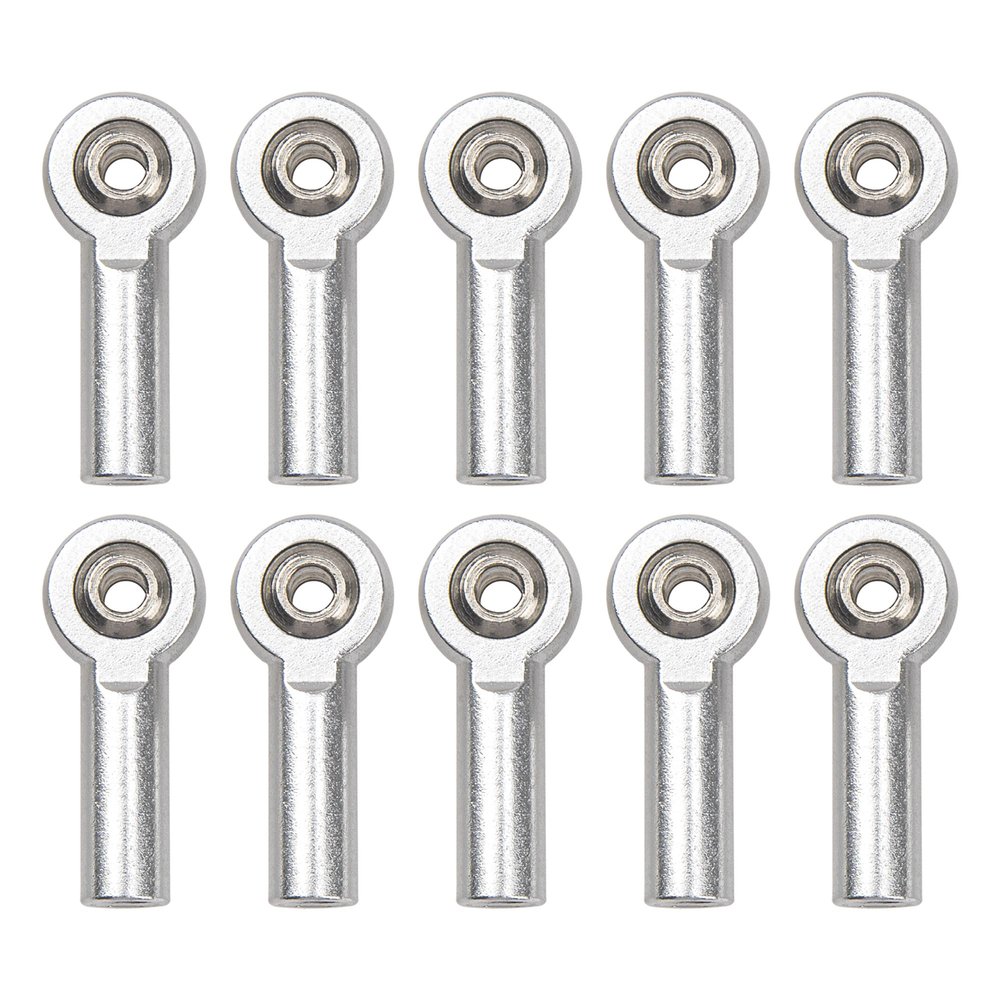 10Pcs ShareGoo M3 Tie Rod End Ball Head Holder Link 3mm Thread Ball Joint Compatible with Redcat HSP Traxxas Axial 1/10 RC Car Truck Boat DIY Robot Airplane,L26mm (Silver)