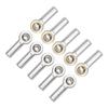 10Pcs ShareGoo M3 Tie Rod End Ball Head Holder Link 3mm Thread Ball Joint Compatible with Redcat HSP Traxxas Axial 1/10 RC Car Truck Boat DIY Robot Airplane,L26mm (Silver) view 2