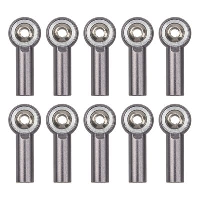 10Pcs ShareGoo M3 Tie Rod End Ball Head Holder Link 3mm Thread Ball Joint Compatible with Redcat HSP Traxxas Axial 1/10 RC Car Truck Boat DIY Robot Airplane,L26mm (Titanium)