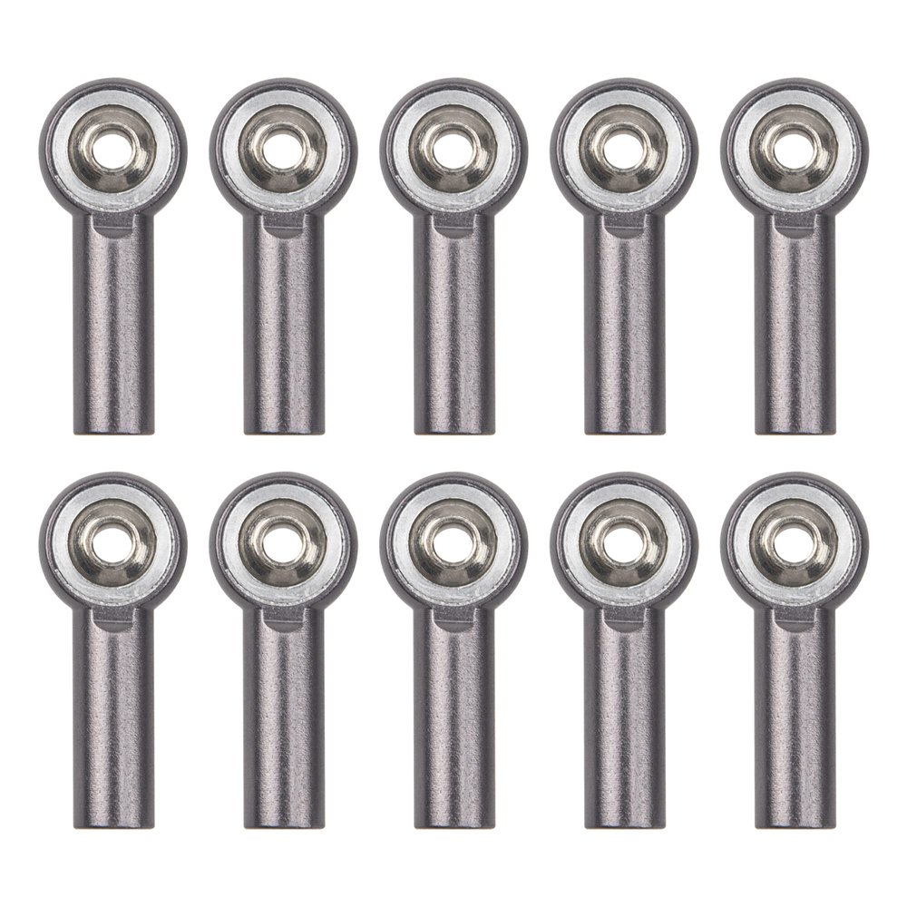 10Pcs ShareGoo M3 Tie Rod End Ball Head Holder Link 3mm Thread Ball Joint Compatible with Redcat HSP Traxxas Axial 1/10 RC Car Truck Boat DIY Robot Airplane,L26mm (Titanium)