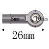 10Pcs ShareGoo M3 Tie Rod End Ball Head Holder Link 3mm Thread Ball Joint Compatible with Redcat HSP Traxxas Axial 1/10 RC Car Truck Boat DIY Robot Airplane,L26mm (Titanium) view 4