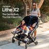 Mompush Lithe Double Stroller, Lightweight Side by Side Stroller for Newborn and Toddler, Easy Fold, Spacious Seats with Recline, UPF50+ Canopy view 2