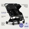 Mompush Lithe Double Stroller, Lightweight Side by Side Stroller for Newborn and Toddler, Easy Fold, Spacious Seats with Recline, UPF50+ Canopy view 3