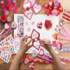 Valentine Gifts for Kids School, 28 Packs Stationery Set from Teachers to Students, Valentines Kids Gift Set Cards with Stickers, Pencils, Erasers, Valentine's Day Classroom Exchange Party Favor Toy view 4
