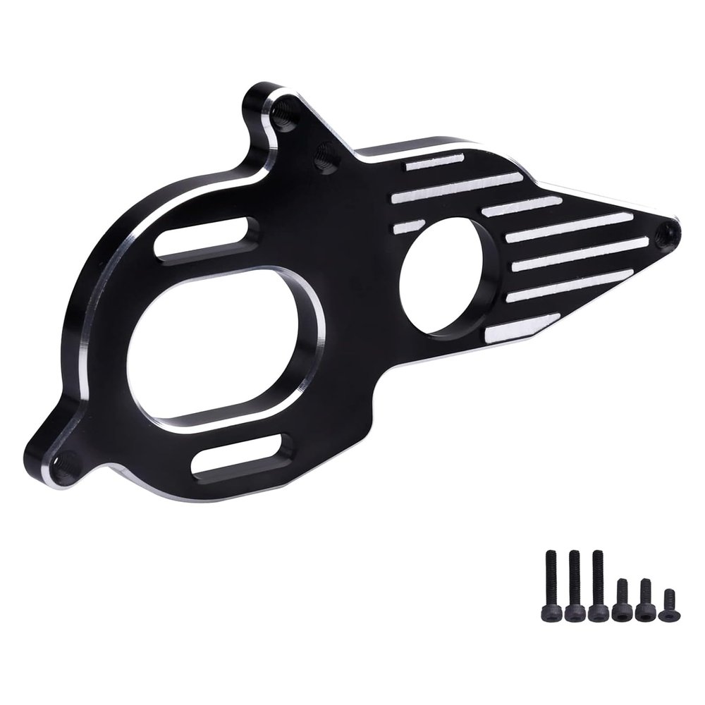 Aluminum Adjustable Motor Mount Plate Adapter for 1/10 Arrma Granite Mega Typhon Big Rock Senton 3S & Kraton Outcast 4S (Black)