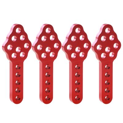 CNC Metal RC Car Shock Absorber Mount Adjust Height Angle Stand for Axial SCX10 90046 D90 D110 RC Crawler Car Truck Models Upgrades (Red)