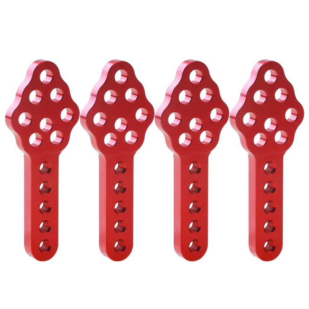 CNC Metal RC Car Shock Absorber Mount Adjust Height Angle Stand for Axial SCX10 90046 D90 D110 RC Crawler Car Truck Models Upgrades (Red)