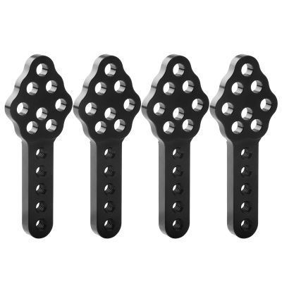 CNC Metal RC Car Shock Absorber Mount Adjust Height Angle Stand for Axial SCX10 90046 D90 D110 RC Crawler Car Truck Models Upgrades (Black)