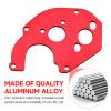 AllinRC RC Motor Mount Aluminum Motor Plate Gearbox Adapter for Axial SCX24 Gladiator Bronco C10 JLU Deadbolt 1/24 Crawler Upgrade Parts (Red) view 3