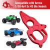 AllinRC Aluminum Adjustable Motor Mount Plate Adapter for Arrma Granite Mega Typhon Big Rock Senton 3S Kraton Outcast 4S 1/10 BLX Models(Red) view 4