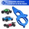 AllinRC Aluminum Adjustable Motor Mount Plate Adapter for Arrma Granite Mega Typhon Big Rock Senton 3S Kraton Outcast 4S 1/10 BLX Models(Navy Blue) view 4