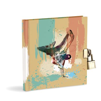 Mareli Segreto Diary 14.5 x 18.5 cm Break Dance with Metal Lock and 2 Keys