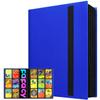 2026Trading Card Binder 9 Pocket, Premium Sports Collection Binder Game Cards Book with Sleeves Side Loading, Anti-open Strap Double Sided Waterproof 360 Card Folder view 1