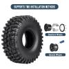 Hobbyfire 4Pcs 1.9 Inch 1/10 Rock Crawler Tires 120mm Outer Diameter Foam Inserts for Axial SCX10 II III Traxxas TRX 4 Redcat Gen 8 RC4WD TF2 RC Car view 3
