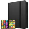 2026Trading Card Binder 9 Pocket, Premium Sports Collection Binder Game Cards Book with Sleeves Side Loading, Anti-open Strap Double Sided Waterproof 360 Card Folder view 1