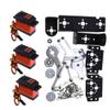 1set 3 Dof Mechanical Arm Clamp Claw Mount Kit For Remote Control Smart Robot DIY ModeL (Bracket+DS3218) view 1