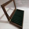 Pen box, Wooden and Velvet Case Green Display Stand for 13 Fountain Pens view 3