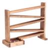 AmishToyBox.com Marble Roller Racetrack Wooden Toy - Child-Safe Finish - Pack of Marbles Included (Harvest Stain Finish) view 2