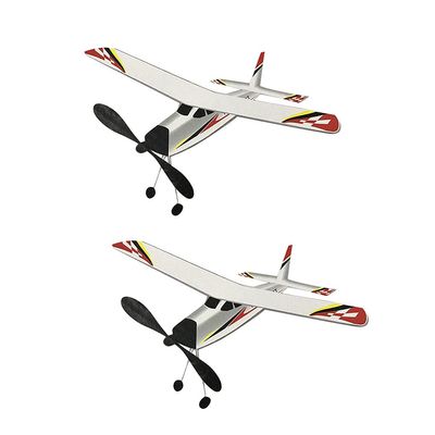 DYNWAVE 2 Pieces Elastic Powered Glider Model Outdoor Glider Plane Kit