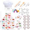 25Pcs Pretend Play Costume Set Baking Gift Utensils for Kitchen view 3