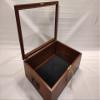 Wooden Coin Case 5 Numismatic trays in Italian velvet Customizable BLUE view 2