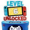 Level 6th Unlocked Cake Topper - Electronic Games Theme Boys Birthday Party Decorations Supplies - 6th Happy Birthday view 1