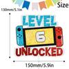 Level 6th Unlocked Cake Topper - Electronic Games Theme Boys Birthday Party Decorations Supplies - 6th Happy Birthday view 2