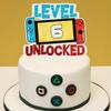 Level 6th Unlocked Cake Topper - Electronic Games Theme Boys Birthday Party Decorations Supplies - 6th Happy Birthday view 3