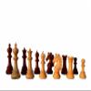 The Chess Empire- Svadilfari Stallion Series Complete Luxury Wood Chess Pieces Boxwood & Padauk 4.4" King Heavily Weighted Chess Set Pieces only view 1