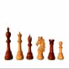 The Chess Empire- Svadilfari Stallion Series Complete Luxury Wood Chess Pieces Boxwood & Padauk 4.4" King Heavily Weighted Chess Set Pieces only view 2