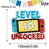 Level 10th Unlocked Cake Topper - Electronic Games Theme Boys Birthday Party Decorations Supplies - 10th Happy Birthday view 2