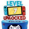 Level 7th Unlocked Cake Topper - Electronic Games Theme Boys Birthday Party Decorations Supplies - 7th Happy Birthday view 1