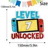 Level 7th Unlocked Cake Topper - Electronic Games Theme Boys Birthday Party Decorations Supplies - 7th Happy Birthday view 2