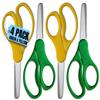 1InTheOffice Safety Scissors for Kids, 5-Inch Blunt Tip Scissors, Left and Right Handed, Green and Yellow (4 pack) view 1