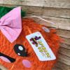 Fall Pumpkin Pinata with Pink Bow My Little Pumpkin Theme Hallowee Pinata Jacko Pinata view 2